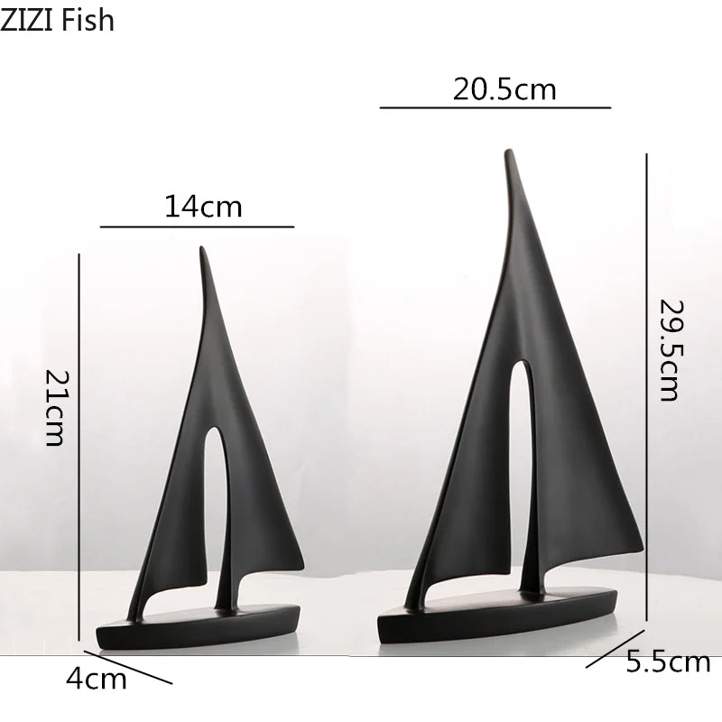 Creativity Smooth Sailing Sailboat Ferry Hollow Out Resin Golden Crafts Ornaments Modern Home Decoration Furnishings Figures