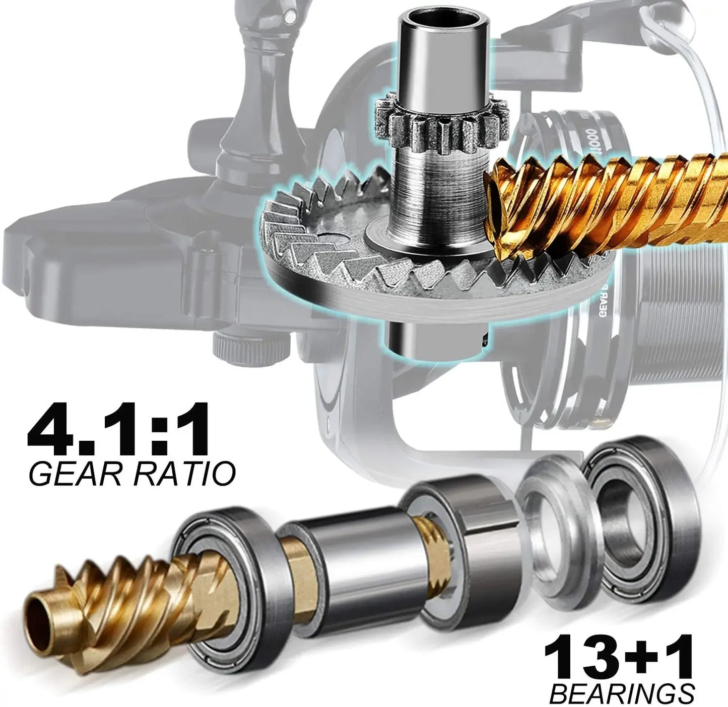 Sougayilang Fishing Reel 10000-12000 Series Surf Fishing Reel Ultra Smooth Powerful Spinning Reel for Carp fishing sea fishing