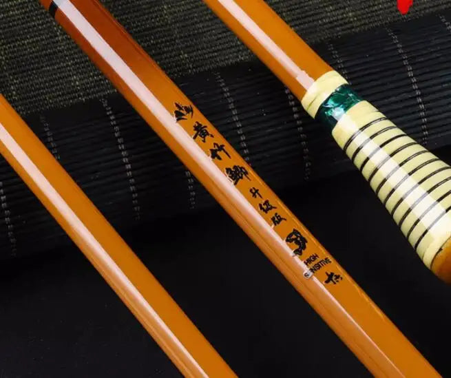 Yellow Bamboo Crucian Carp Fishing Rod 37 Tune 28 Tune 19 Tune Up Carbon Fishing Rod Ultra Light