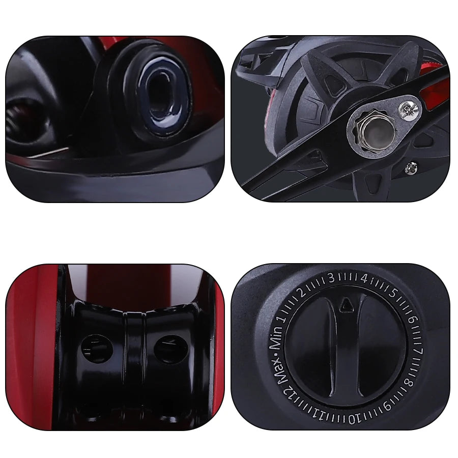 FTK Max Drag 8kg Baitcasting Reel Left Hand 8.1:1 High Speed Long Shoot Freshwater Fishing Reel Cast