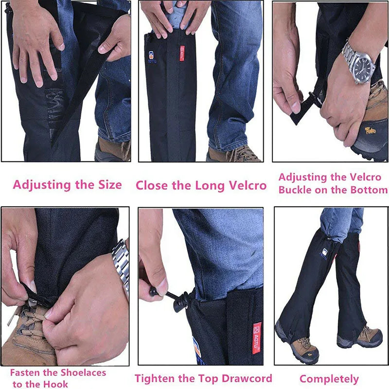 Anti Bite Snake Guard Boot Leg Gaiters Protection Skiing Trekking  600D Backpacking Hiking Camping With Storage Bag