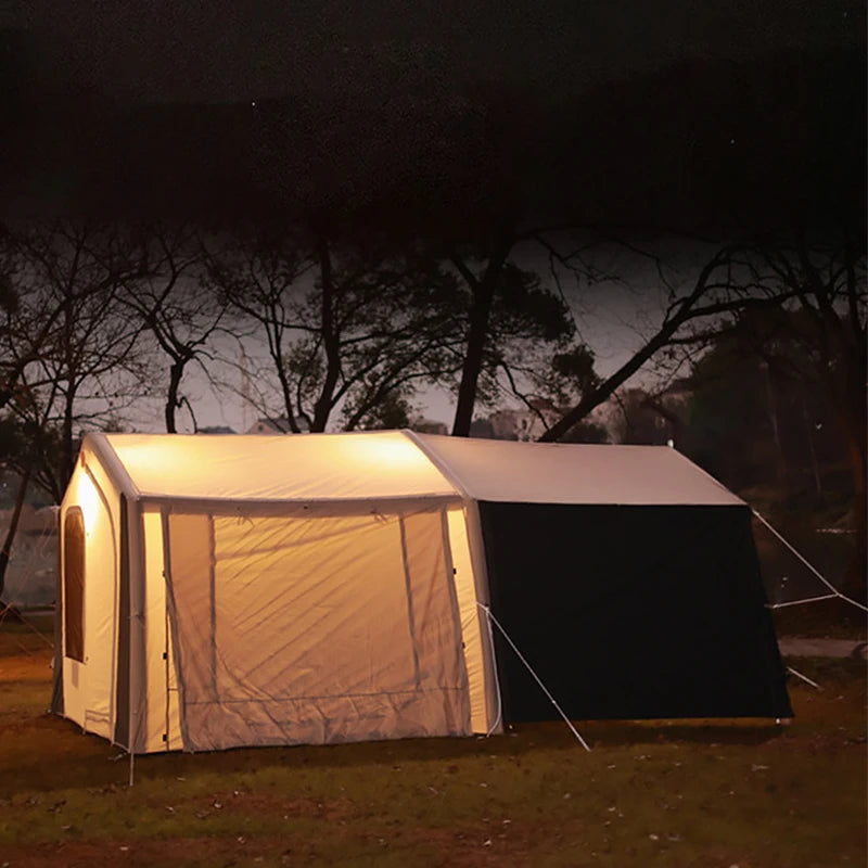 Air Tube Outdoor Tent House Thickened Large Luxury inflatable Camping Tent With Sun And Rain Protection House Tent 5-8 People