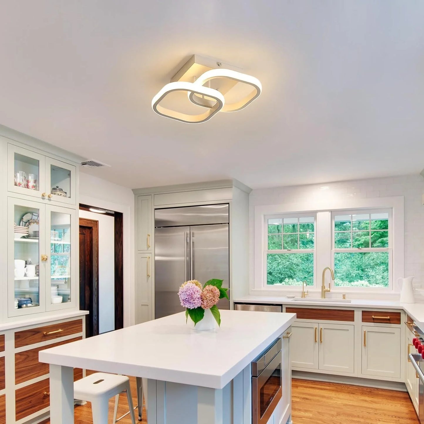 Small Ceiling Lights Modern LED Acrylic Ceiling Lamp White Aisle Lighting Fixtures for Bedroom Kitchen Living Room Study Hallway