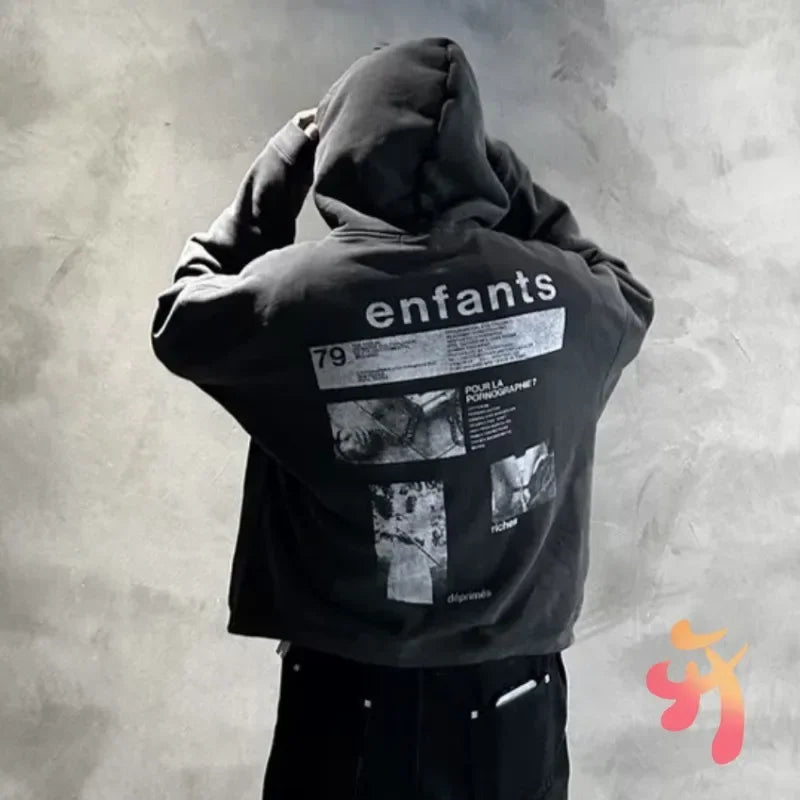 Hot Selling Winter Vinatge ERD Hoodies Casual Street Cleanfit Men Women Abstract Letter Print Enfants Riches Deprimes Sweatshirt
