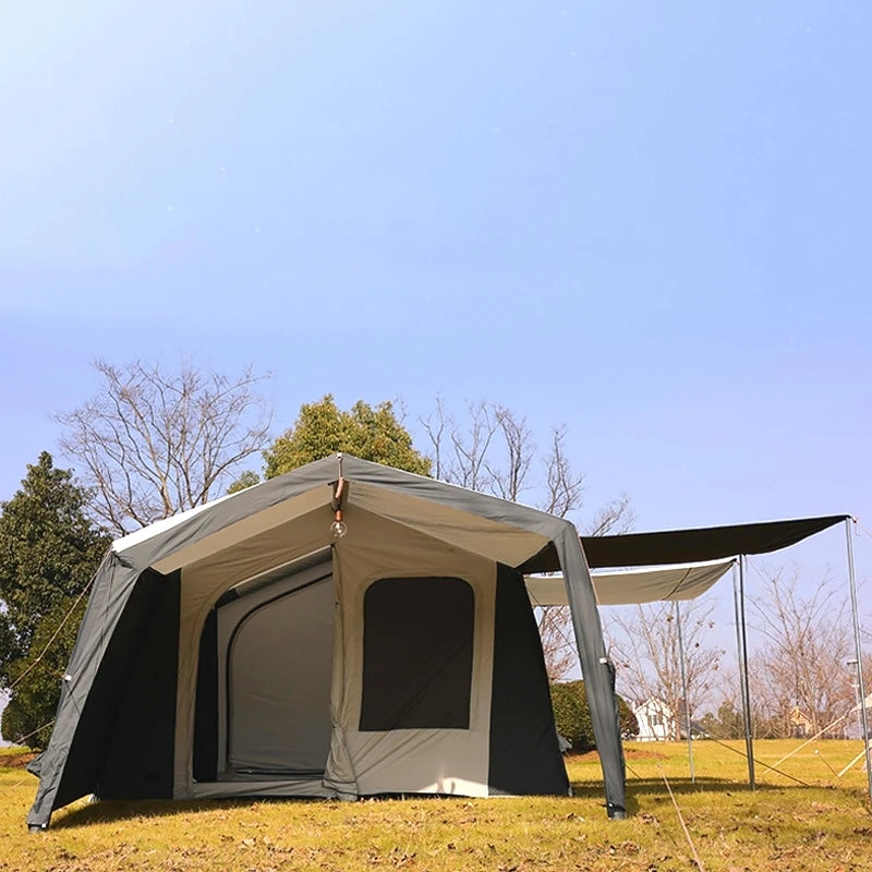 Air Tube Outdoor Tent House Thickened Large Luxury inflatable Camping Tent With Sun And Rain Protection House Tent 5-8 People