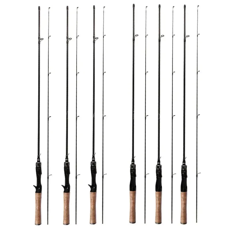 2 Sections Spinning Casting Rod for Jigging Bass Trout 1.8m 1.65m Fishing Rods Solid UL Tip Lure 0.5g-8g Slow Action Ultralight
