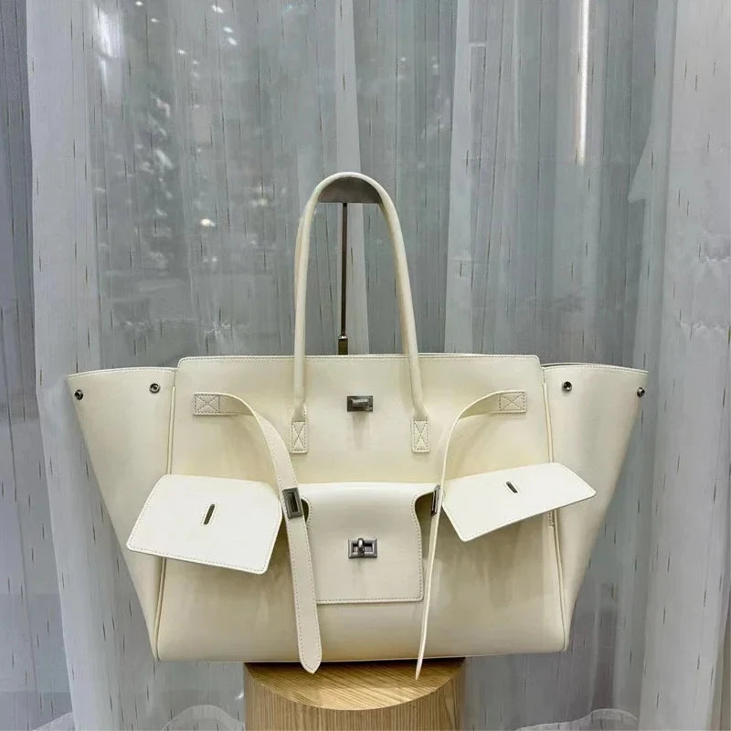 Luxury Designer Black Bag Large Capacity Travel Luggage Bag High Quality Square Buckle Design Shoulder Handbag Shopper Women Bag