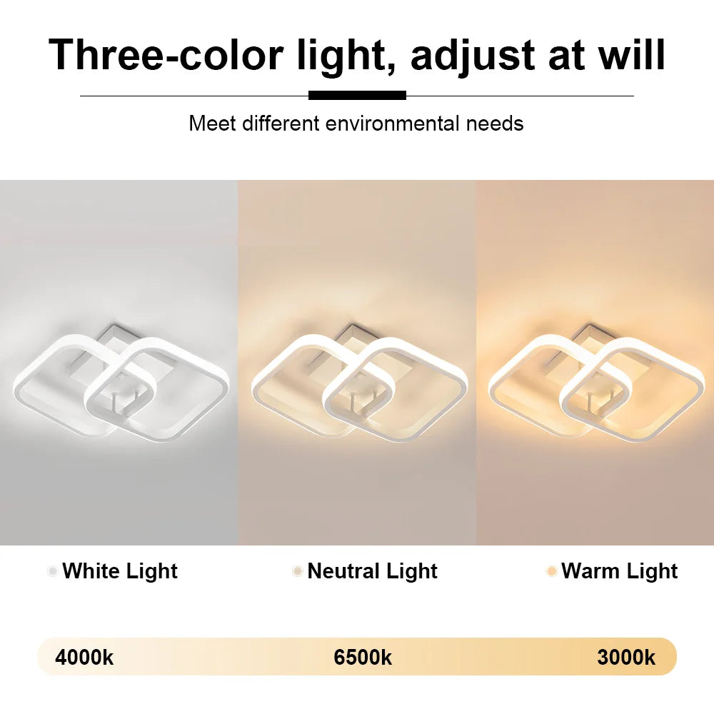 Small Ceiling Lights Modern LED Acrylic Ceiling Lamp White Aisle Lighting Fixtures for Bedroom Kitchen Living Room Study Hallway