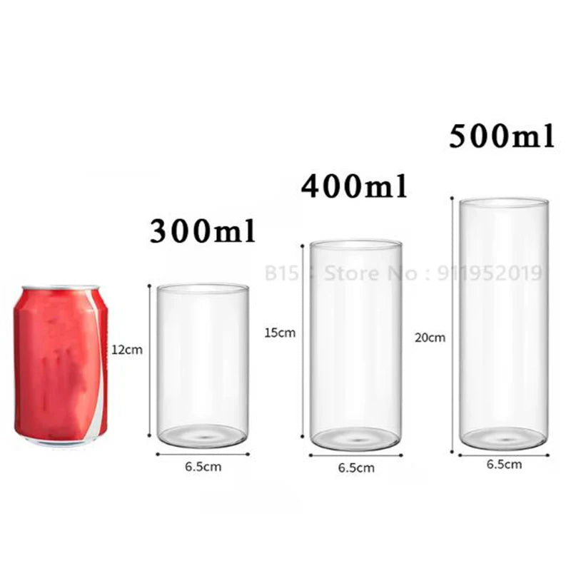 3/6/9 Glass Cylinder Vase Set of 6, Hurricane Vase for Flowers, Glass Cylinder Candle Holder for Pillar Candles, Floating Candle