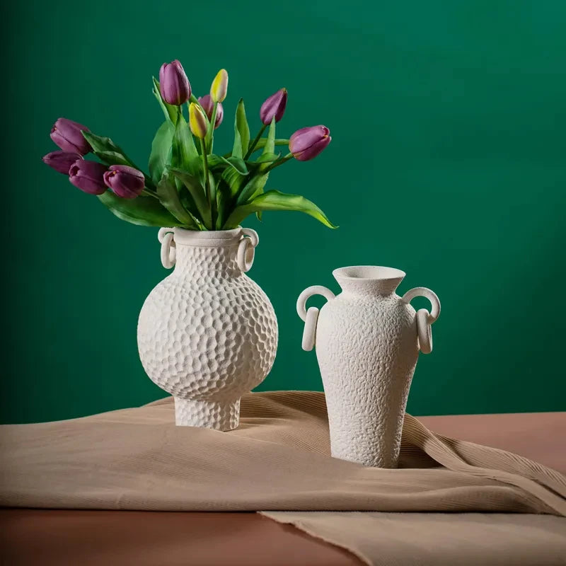 CAPIRON Nordic Ceramics Vase Amphoras Porcelain Table Center Handmade Flower Home Design Living Room Centerpieces Art Decoration