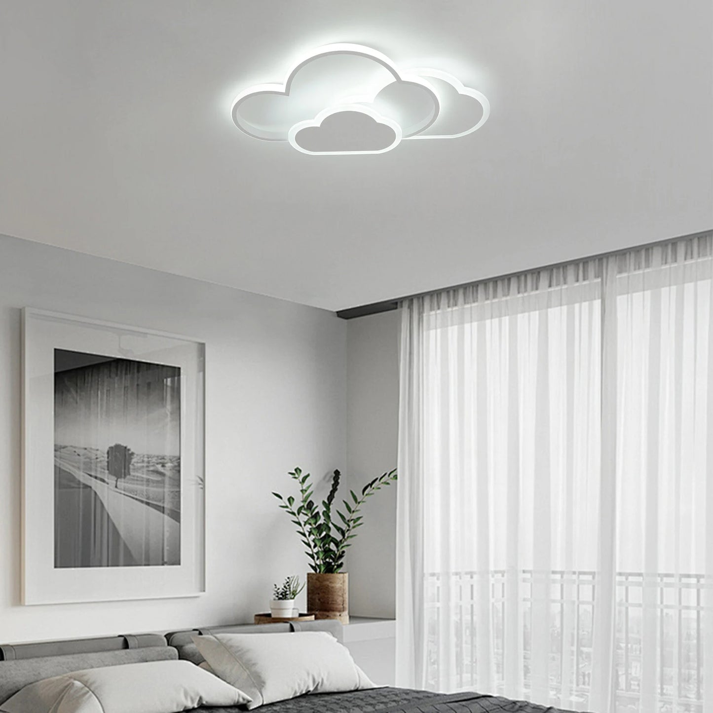 Cloud LED Ceiling Lamp 22" Living Room Children's room Lamp Bedroom Modern Minimalist Lighting 52CM