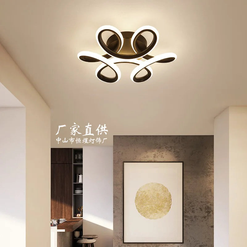 Nordic Modern Led Interior Ceiling Lamps Light Fixture Six Leaves Lamp Three-Tone Lighting for Bedroom home Room decor Corridor