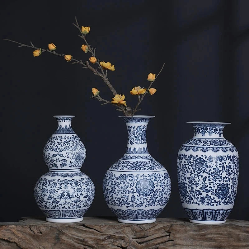 Ceramic Vase Blue And White Thin Bodied Porcelain Home Classical Shelf Bedroom Living Room Chinese Table Jingdezhen Ornaments