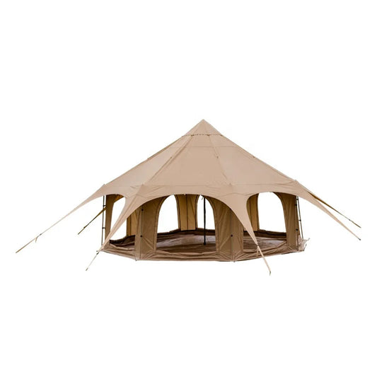 Ready In Stock Customized Outdoor Luxury Glamping Bell Tents Dome Tepee for Family Camping