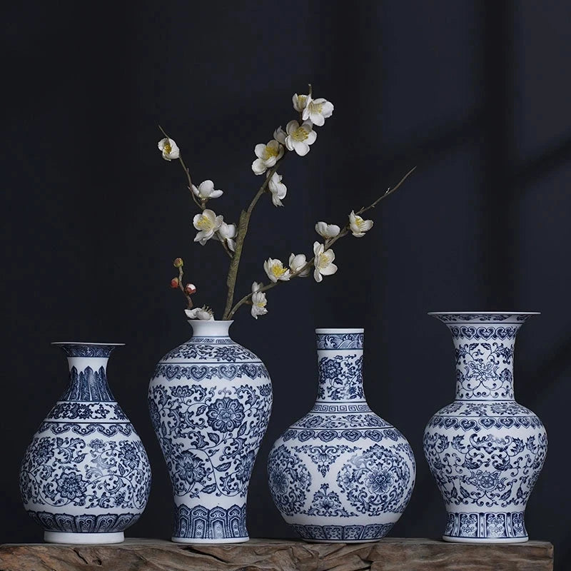 Ceramic Vase Blue And White Thin Bodied Porcelain Home Classical Shelf Bedroom Living Room Chinese Table Jingdezhen Ornaments