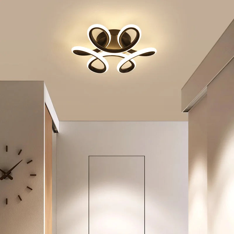 Nordic Modern Led Interior Ceiling Lamps Light Fixture Six Leaves Lamp Three-Tone Lighting for Bedroom home Room decor Corridor