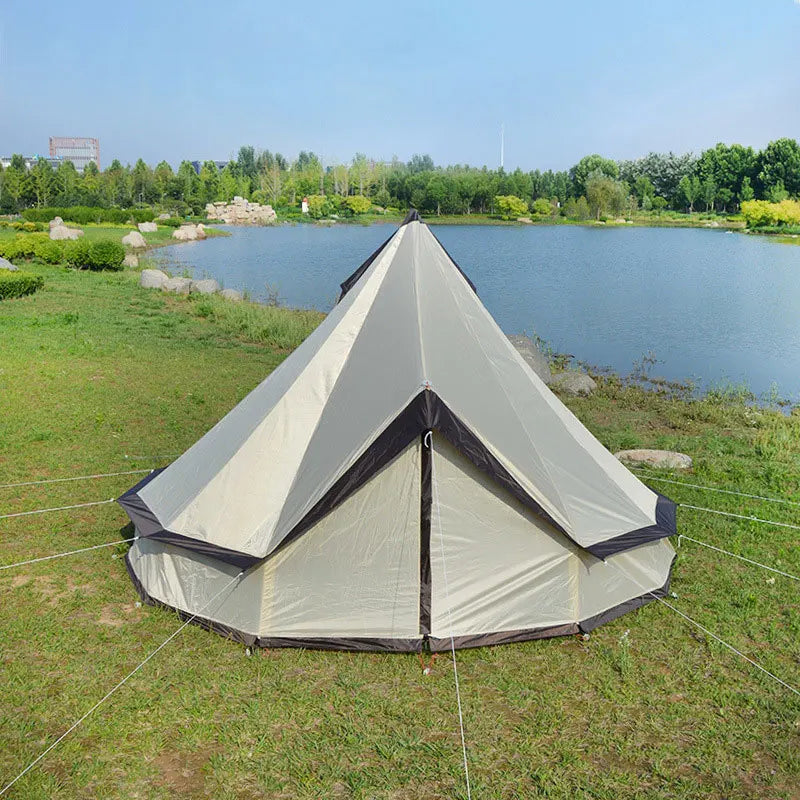 Luxury Outdoor Camping Waterproof Indian Tents Pyramid Yurts Tent Nordic Style Retro Large Cotton Picnic Tent