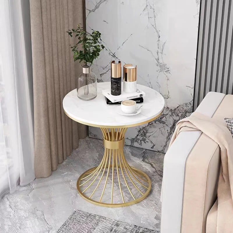 Nordic Marble round side table living room  sofa corner tables INS Business reception coffee table negotiating Luxury furniture