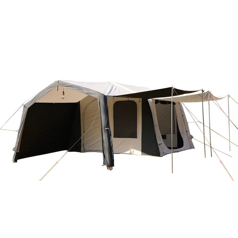Air Tube Outdoor Tent House Thickened Large Luxury inflatable Camping Tent With Sun And Rain Protection House Tent 5-8 People
