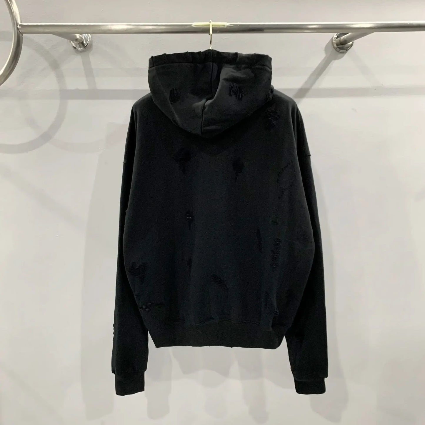 24FW New In Rick Hoodies for Men Fashions Streetwear Women Sweatshirt Ro Owens Y2k Washout Damage Zipper Hooded Shirts Rocker