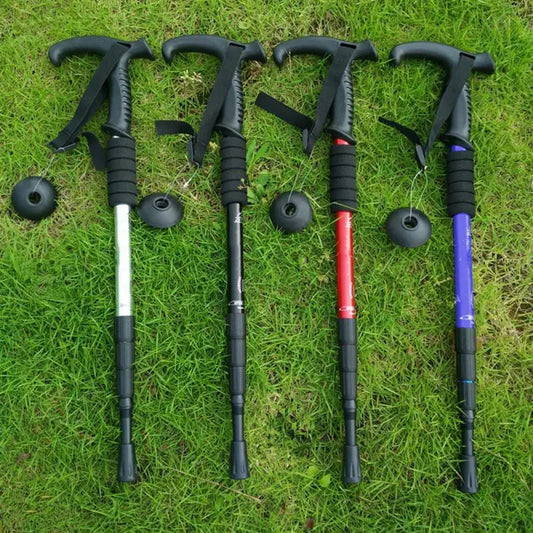 Trekking Poles Foldable Hiking Camping Sticks Collapsible Hiking Poles Trekking Walking Sticks Pole Climbing Canes Crutches