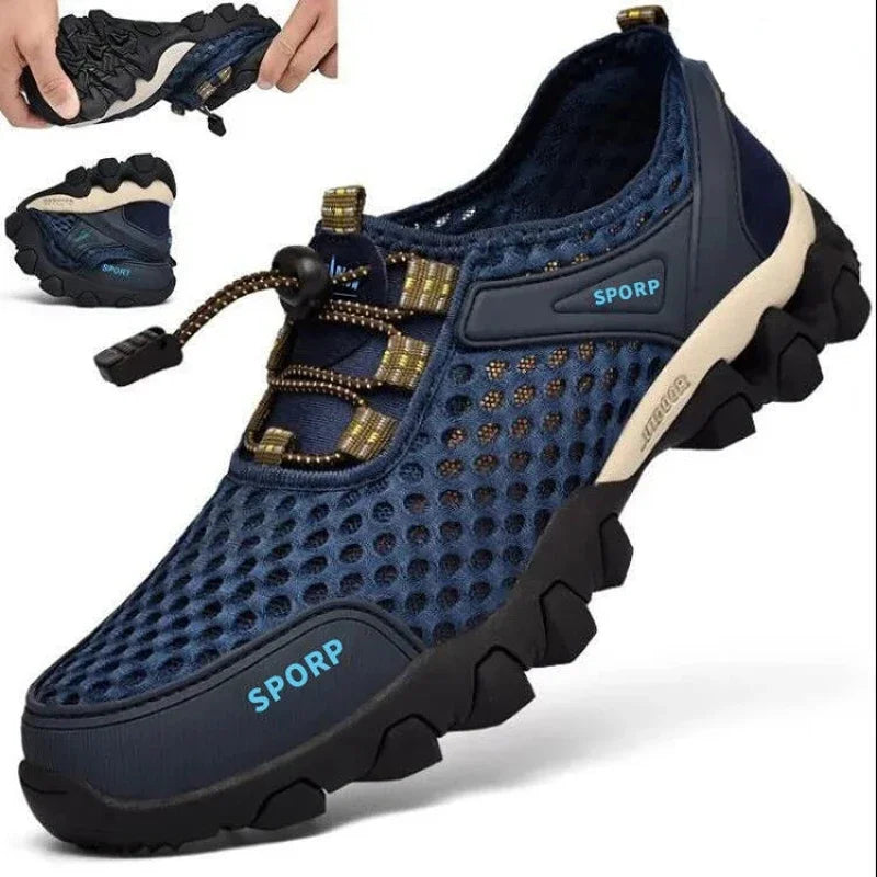 Men's Sneakers Breathable Mesh Shoe Mens Outdoor Non-Slip Hiking Shoes Summer Casual Shoe for Men Fashion Creek Trekking Shoes